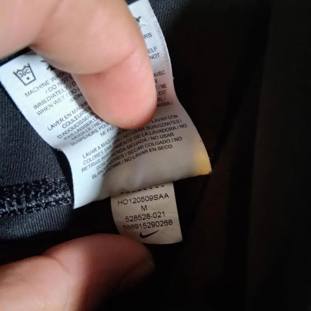 Women's Nike Trousers Leggings‎ Pants SZ Medium Black Straight Leg Cropped 2 Pcs